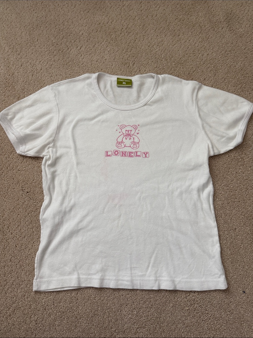 Lonely Ghost teddy bear baby tee